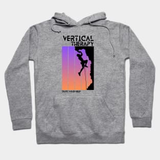 Vertical Therapy - Trust your grip | Climbers | Climbing | Rock climbing | Outdoor sports | Nature lovers | Bouldering Hoodie